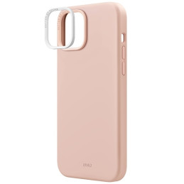 UNIQ Lino Hue Magclick įkrovimo dėklas iPhone 15 - rožinis