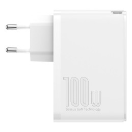 Baseus GaN2 Pro greitas sieninis įkroviklis 100 W USB / USB Type C Quick Charge 4+ Power Delivery baltas (CCGAN2P-L02)