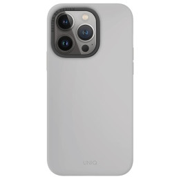 UNIQ Lino Hue Magclick įkrovimo dėklas, skirtas iPhone 15 Pro - šviesiai pilkas