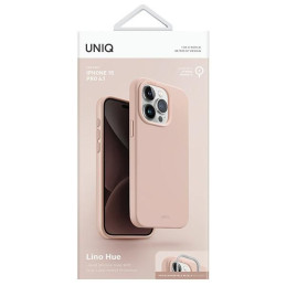 UNIQ Lino Hue Magclick įkrovimo dėklas, skirtas iPhone 15 Pro - rožinis