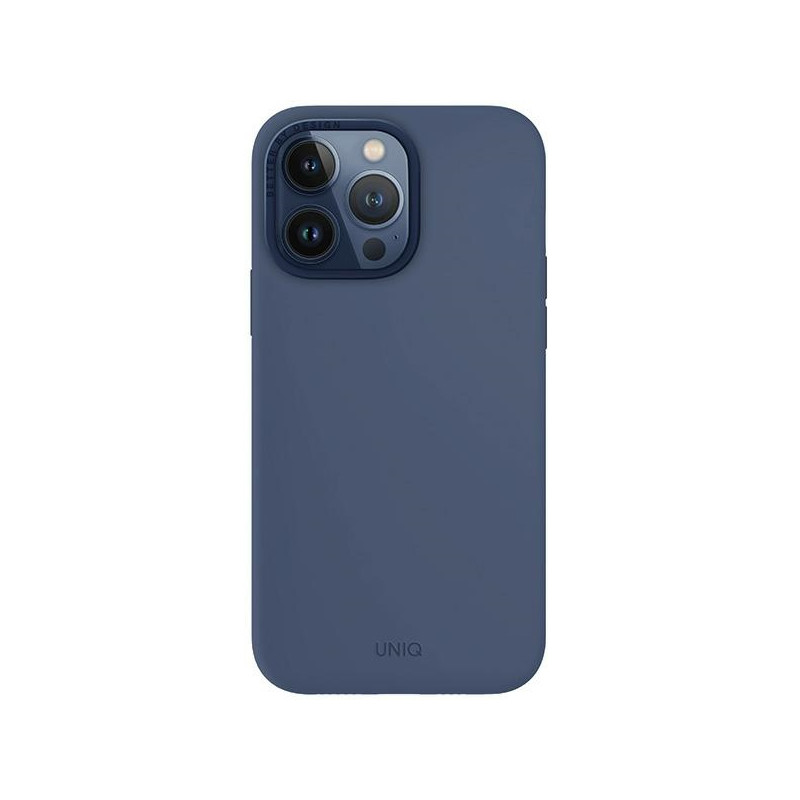 UNIQ Lino Hue Magclick įkrovimo dėklas, skirtas iPhone 15 Pro Max - tamsiai mėlynas