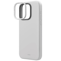 UNIQ Lino Hue Magclick įkrovimo dėklas, skirtas iPhone 15 Pro Max - šviesiai pilkas