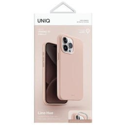 UNIQ Lino Hue Magclick įkrovimo dėklas, skirtas iPhone 15 Pro Max - rožinis