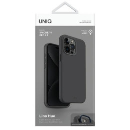 UNIQ Lino Hue Magclick įkrovimo dėklas, skirtas iPhone 15 Pro Max - pilkas