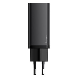 Baseus GaN2 Lite greitas sieninis įkroviklis 65 W USB / USB Type C Quick Charge 3.0 Power Delivery (galio nitridas) juod...