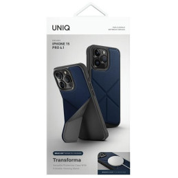 UNIQ Transforma Magclick įkrovimo dėklas, skirtas iPhone 15 Pro - mėlynas