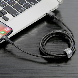 Baseus Cafule USB-A / Lightning 1.5A QC 3.0 kabelis 2 m - juodas