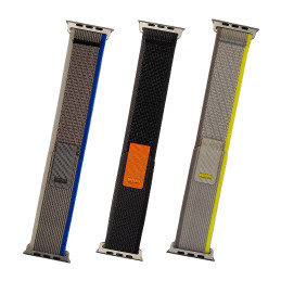 Trail Velcro dirželis Apple Watch 42/ 44/ 45/ 49mm – šviesiai pilkas