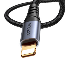 Joyroom Audio Transfer Series SY-A06 mini lizdas 3,5 mm / Lightning kabelis 1,2 m - juodas