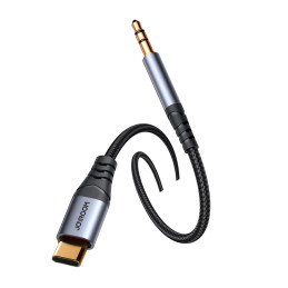 Joyroom Audio Transfer Series SY-A07 mini lizdas 3,5 mm / USB-C laidas 1,2 m - juodas