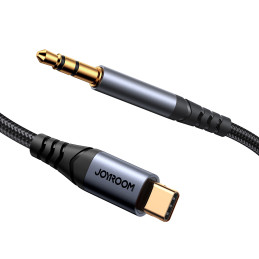 Joyroom Audio Transfer Series SY-A07 mini lizdas 3,5 mm / USB-C laidas 1,2 m - juodas