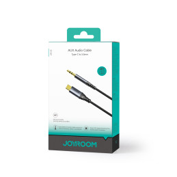 Joyroom Audio Transfer Series SY-A07 mini lizdas 3,5 mm / USB-C laidas 1,2 m - juodas
