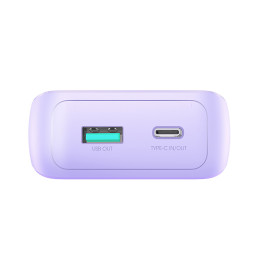 Joyroom JR-PBC06 mini maitinimo blokas su įmontuotais USB-C / Lightning laidais 30W 10000mAh - violetinė