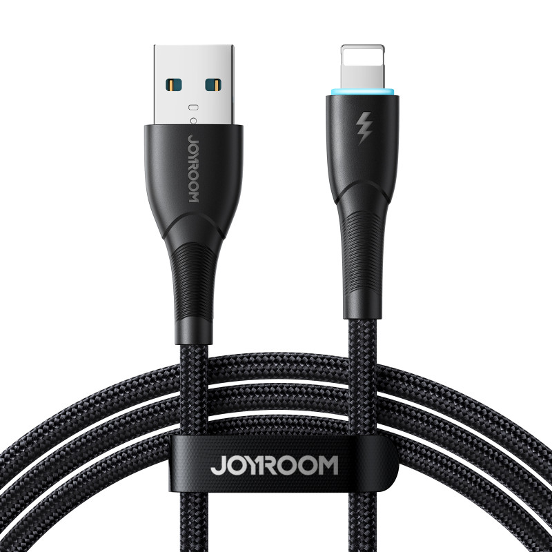 Joyroom Starry Series SA32-AL3 3A USB-A / Lightning kabelis 1m - juodas