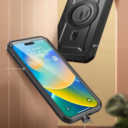 Supcase UB Pro Mag dėklas su MagSafe, skirtas iPhone 15 Pro - juodas
