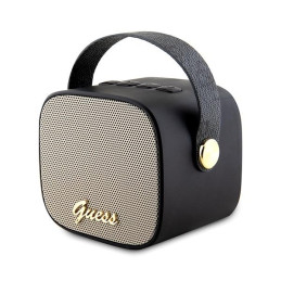 Guess 4G Leather Script Logo Mini garsiakalbis – juodas