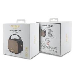 Guess 4G Leather Script Logo Mini garsiakalbis – juodas