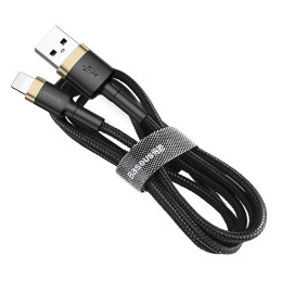 Baseus Cafule USB-A / Lightning 1.5A QC 3.0 laidas 2 m - juoda ir auksinė