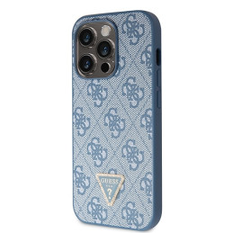 Guess Crossbody 4G metalinis logotipo dėklas iPhone 15 Pro - mėlynas