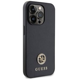 Guess Strass Metal Logo dėklas, skirtas iPhone 15 Pro Max - juodas