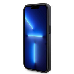 Guess Saffiano MagSafe dėklas iPhone 15 Pro Max - juodas