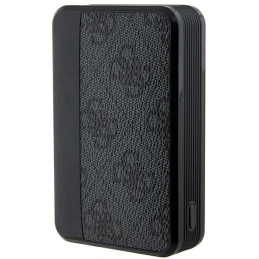 Guess 4G odinis metalinis logotipas Powerbank 18W 10000mAh - juodas