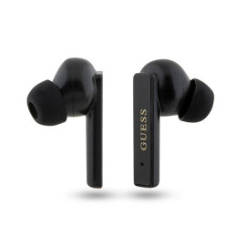 Guess Printed Logo TWS Bluetooth ausinės + prijungimo stotelė - juoda