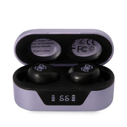 Guess TWS Bluetooth ausinės + prijungimo stotelė - violetinė