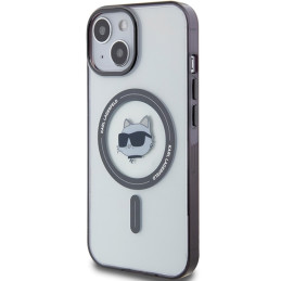 Karl Lagerfeld IML Choupette Head MagSafe dėklas, skirtas iPhone 15 Plus – skaidrus