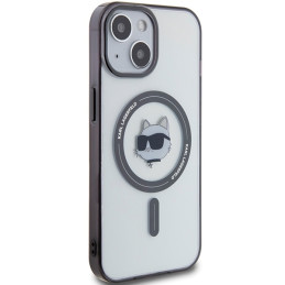 Karl Lagerfeld IML Choupette Head MagSafe dėklas, skirtas iPhone 15 Plus – skaidrus