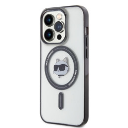 Karl Lagerfeld IML Choupette Head MagSafe dėklas, skirtas iPhone 15 Pro Max – skaidrus