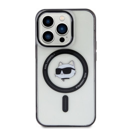 Karl Lagerfeld IML Choupette Head MagSafe dėklas, skirtas iPhone 15 Pro Max – skaidrus