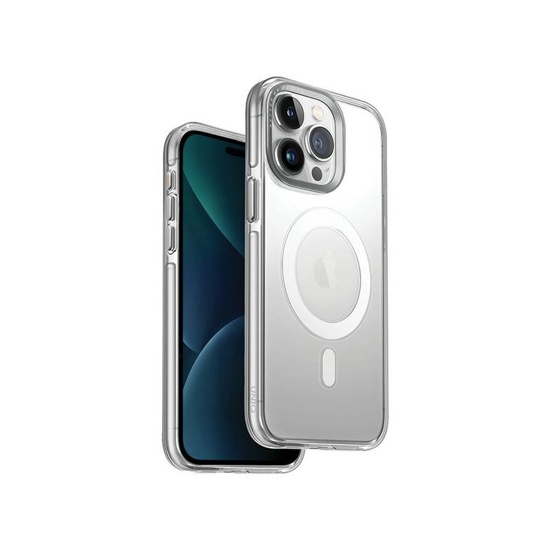UNIQ Calio Magclick įkrovimo dėklas, skirtas iPhone 15 Pro Max - skaidrus