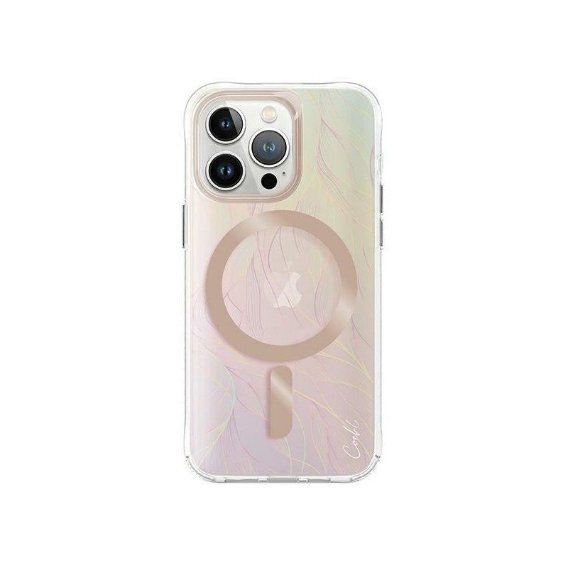 UNIQ Coehl Willow Magnetic Charging dėklas, skirtas iPhone 15 Pro Max - vaivorykštis