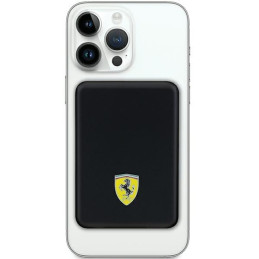 Powerbank Ferrari Metal Logo MagSafe 15W 5000mAh - juoda