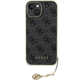 Guess 4G Charms Collection dėklas iPhone 15 - pilkas