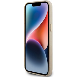 Guess Glitter Glossy Script dėklas, skirtas iPhone 15 Pro Max - auksinis