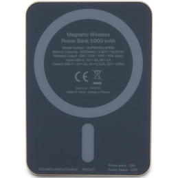Guess MagSafe 4G Strassed Metal Logo indukcinis maitinimo blokas 15W 5000mAh - auksinis