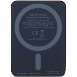 Guess MagSafe 4G Strassed Metal Logo indukcinis maitinimo blokas 15W 5000mAh - juodas