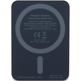 Guess MagSafe Metal Script Logo indukcinis maitinimo blokas 15W 5000mAh - juodas