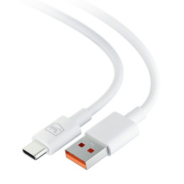 3mk Hyper Cable USB-A / USB-C 1,2m 5A - baltas