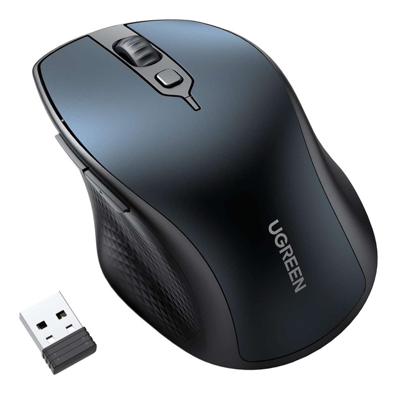 Ugreen MU101 ergonomiška belaidė pelė Bluetooth 2.4 GHz – mėlyna