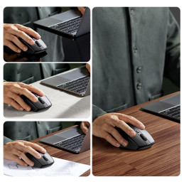 Ugreen MU101 ergonomiška belaidė pelė Bluetooth 2.4 GHz – mėlyna