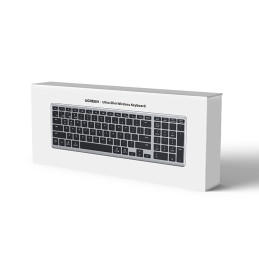 Ugreen KU005 Bluetooth / 2,4 GHz belaidė membraninė klaviatūra - juoda