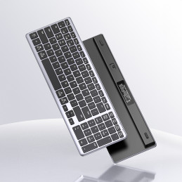 Ugreen KU005 Bluetooth / 2,4 GHz belaidė membraninė klaviatūra - juoda