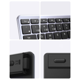 Ugreen KU005 Bluetooth / 2,4 GHz belaidė membraninė klaviatūra - juoda