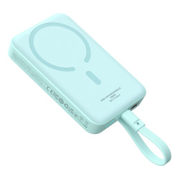 Baseus Magnetic Mini MagSafe 10000mAh 30W maitinimo blokas su įmontuotu USB-C laidu – mėlynas + Baseus Simple Series USB...