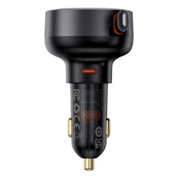 Baseus Enjoyment Pro USB-C (moteriškas) / Lightning (vyriškas) 60 W automobilinis įkroviklis - juodas