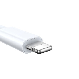 Joyroom S-IW007 3 viename laidas USB-A magnetinis įkroviklis - Lightning 1,2 m - baltas