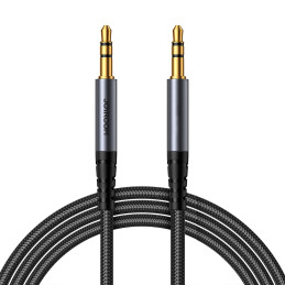 Joyroom stereo garso laidas AUX 3,5 mm mini lizdas 1,2 m juodas (SY-A08)